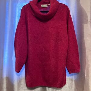 Christmas Red Cowl Neck Sweater